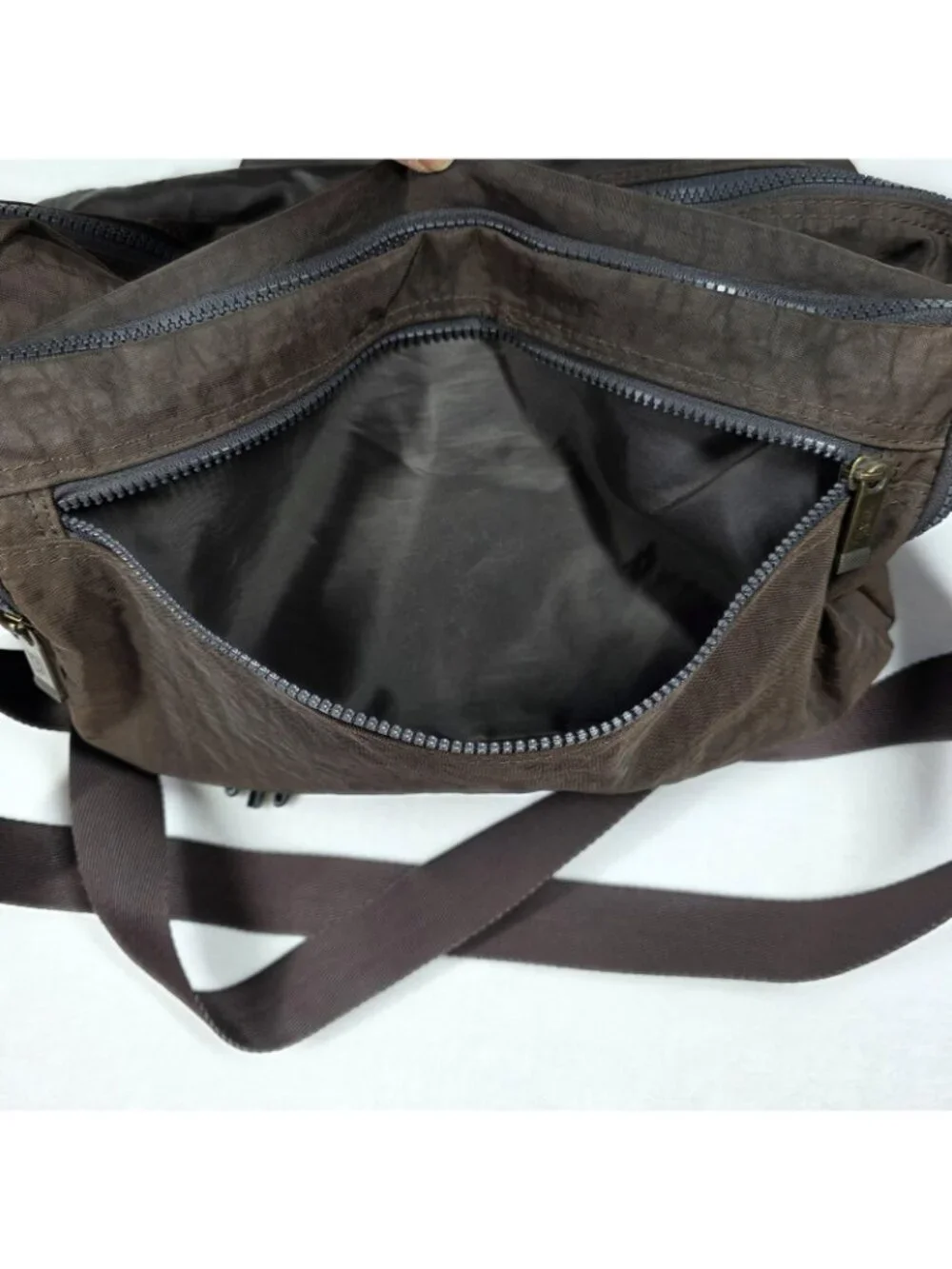 Camel Active Messenger Bag Mens Brown Nylon Crossbody Organizer Travel Commute